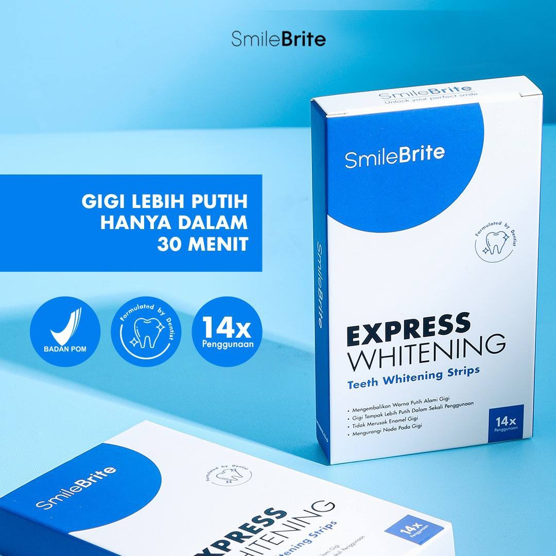 14 Pcs Smilebrite PAP+ Teeth Whitening Strips  Pemutih Gigi Instant