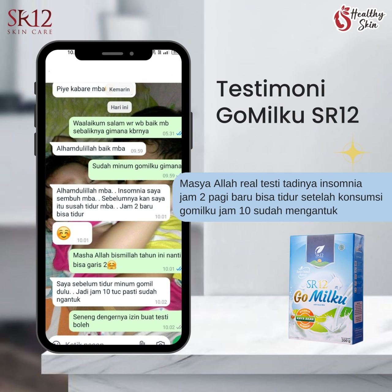 SR12 Gomilku Susu Kambing Etawa 200gram Mengandung Daun Kelor Ikan Gabus Madu