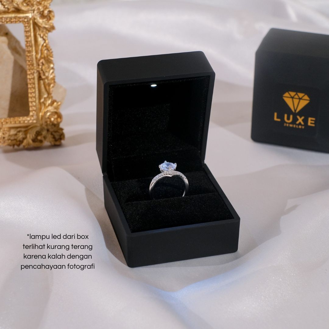 LUXE JEWELRY Cincin Lamaran Wanita Perempuan Adjustable Elegan Zirconia Ring LJR007
