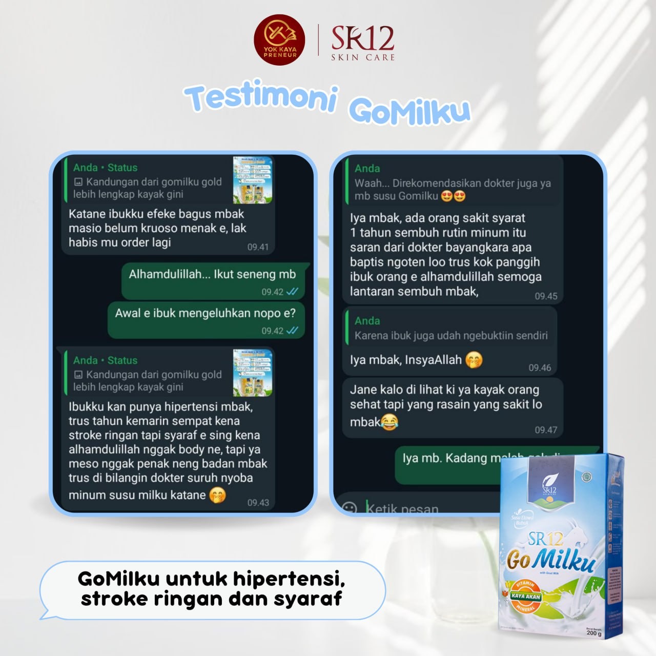 SR12 Gomilku Susu Kambing Etawa 200gram Mengandung Daun Kelor Ikan Gabus Madu