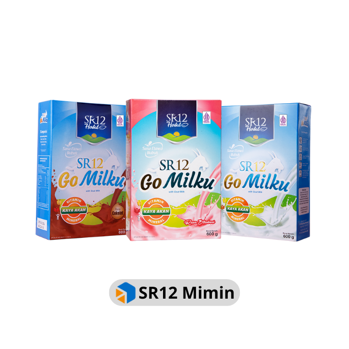 SR12 Gomilku Susu Kambing Etawa 200gram Mengandung Daun Kelor Ikan Gabus Madu logo