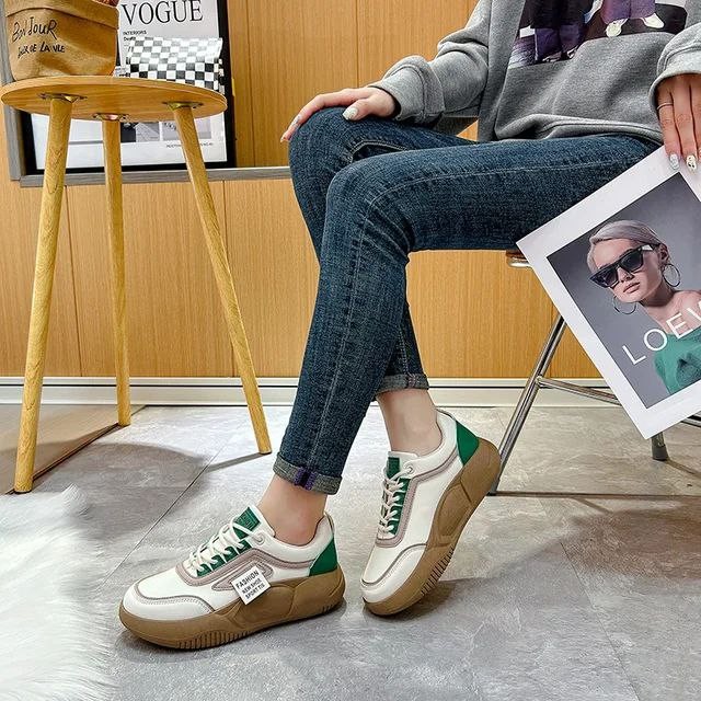 Sepatu Sneakers Wanita Korean Style Kekinian Terbaru Casual Cewek Fashion New Shoes Sport logo