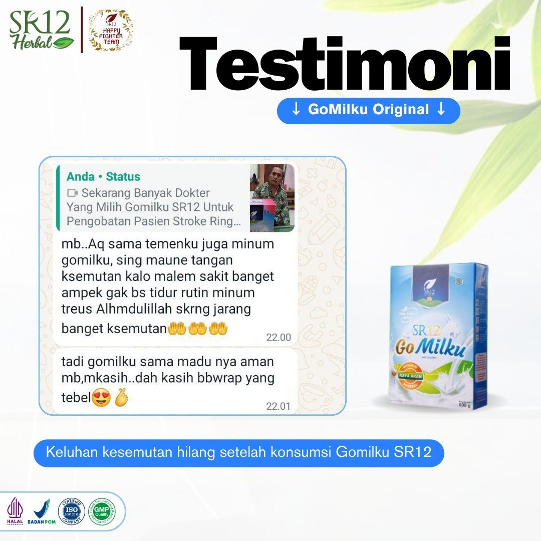 SR12 Gomilku Susu Kambing Etawa 200gram Mengandung Daun Kelor Ikan Gabus Madu
