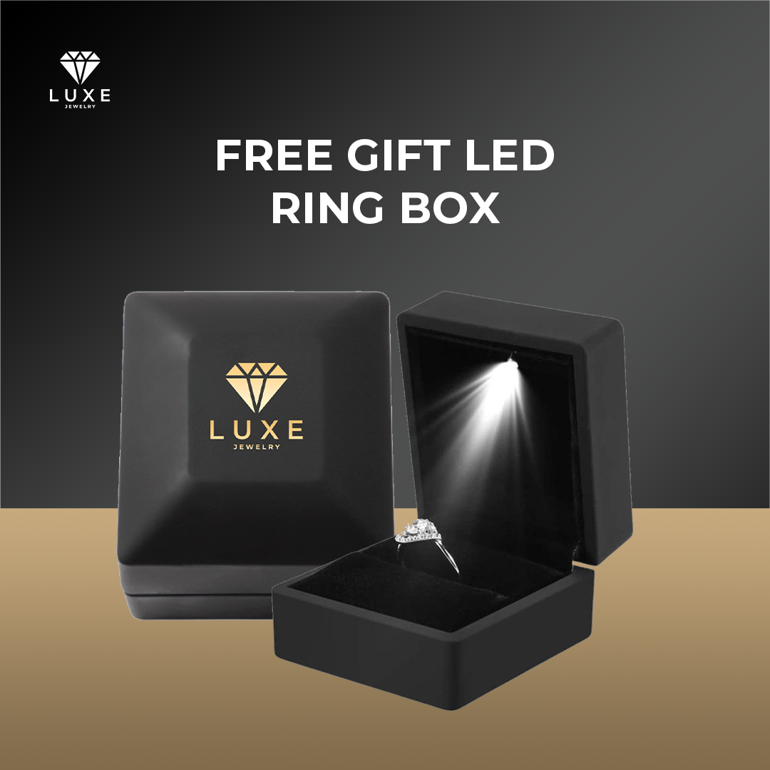 LUXE JEWELRY Cincin Lamaran Wanita Perempuan Adjustable Elegan Zirconia Ring LJR007