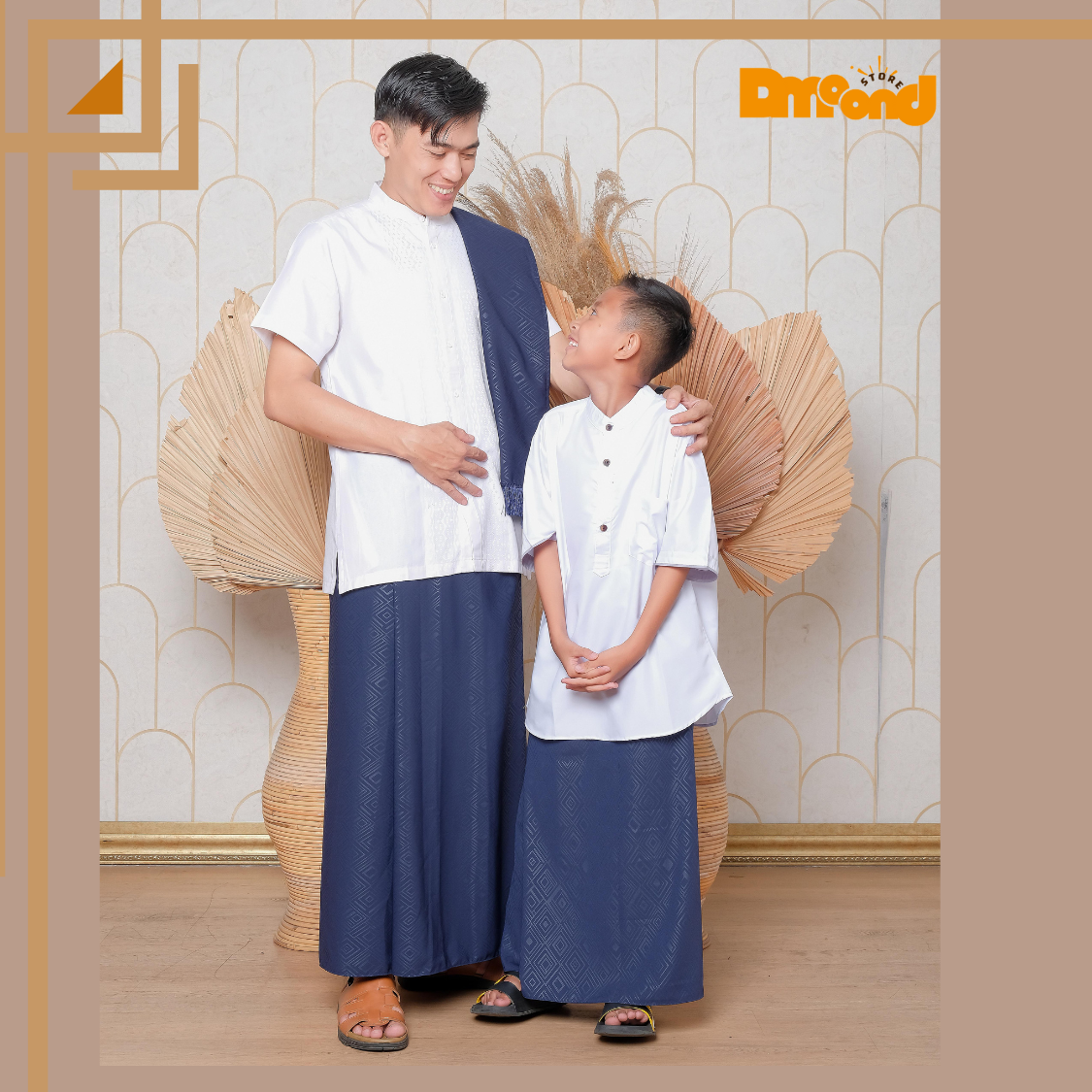 SARUNG INSTAN COUPLE ANAK DAN AYAH BAHAN EMBOSE PREMIUM