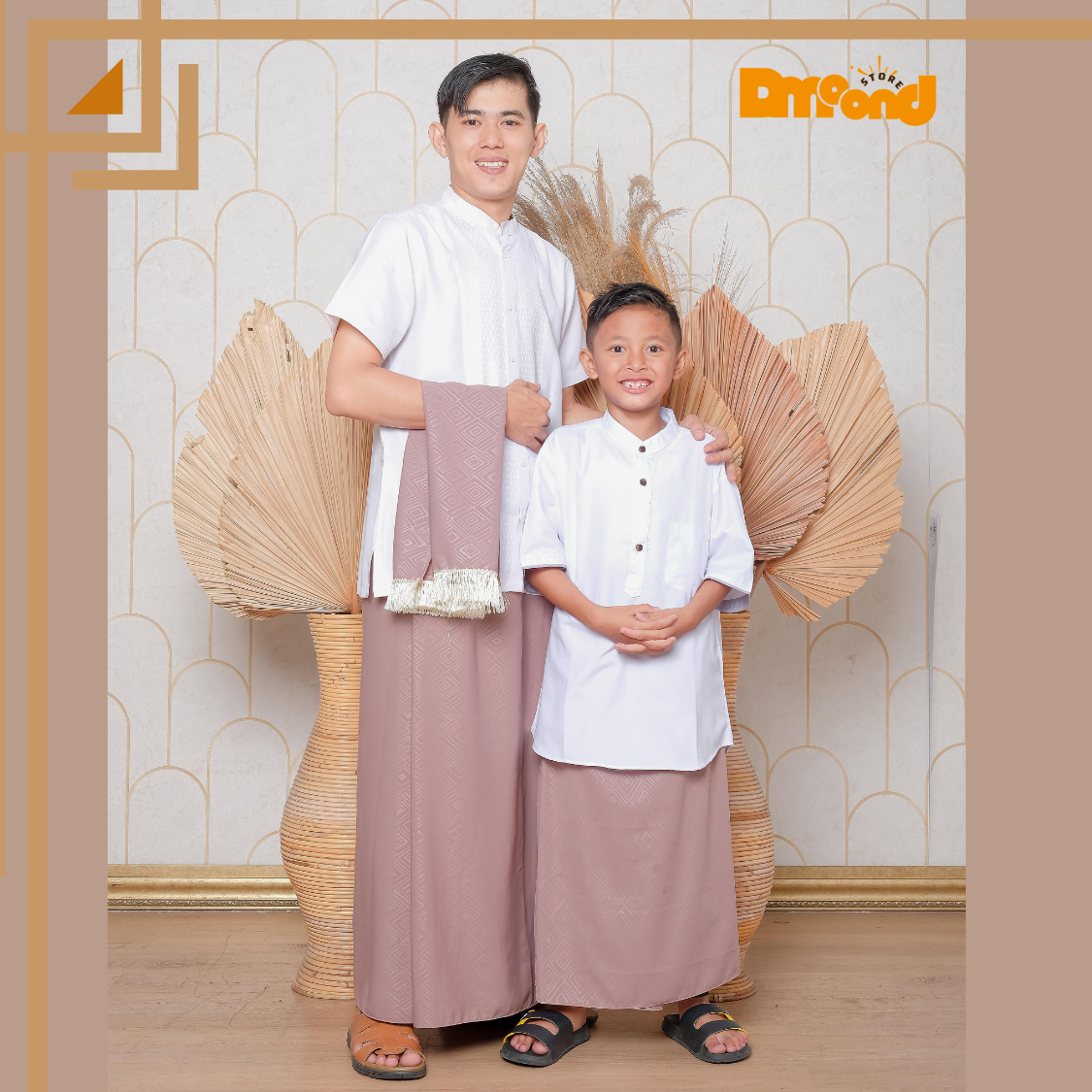 SARUNG INSTAN COUPLE ANAK DAN AYAH BAHAN EMBOSE PREMIUM